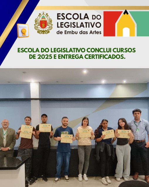 Escola do Legislativo encerra ano com entrega de certificados